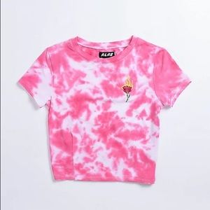 The Dye Pink and White Top